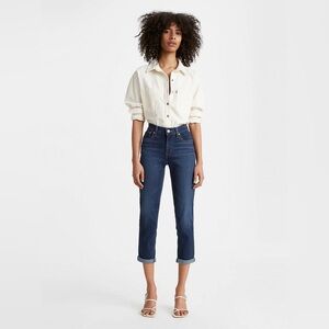 Signature by Levi Strauss Dark Indigo Cropped Jeans